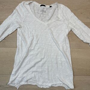 ATM Anthony Thomas Melillo Women's Cream Long Sleeve Top